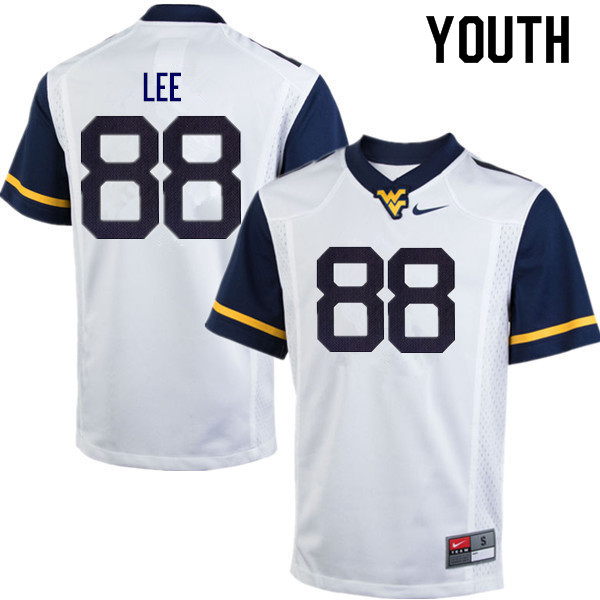 Youth #88 Tavis Lee West Virginia Mountaineers College Football Jerseys Sale-White